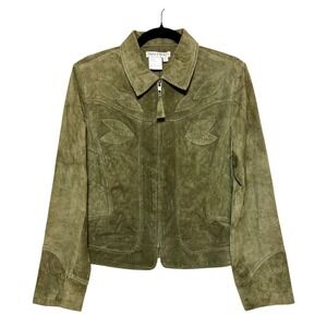 Nancy Bolen Vintage Boho Suede Jacket Women Sz S Western Countryside Equestrian